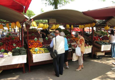 Matmarknad i Ljubljana